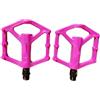 Tidgel Pedali per mountain bike in nylon con sistema di cuscinetti DU, mandrino ultra leggero da 14 mm per ciclismo su strada e MTB, maggiore durata e altezza da terra, nero (arancione)