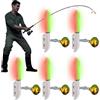 Generisch Allarme per abboccatura di pesce, allarme LED con protezione contro le cadute, set da 5 pezzi per pesca notturna con clip, per pesca al mare, fiume, laghetto, pesca notturna