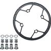 PONDON 104 BCD - Protezione per corona per catena MTB, in alluminio, per guarniture da 36 a 42 denti, accessori per pedivelle per mountain bike e bici da strada, include 4 bulloni e distanziatori