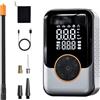 KLdcfhDR Gonfiatore Elettrico Portatile Wireless da 1 pz con Display LCD, compressore d'Aria Multifunzionale for Auto, Moto, Pneumatici e palloni for Bici