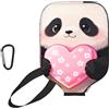 CNTDBU Valentine Panda - Custodia per pagaia in neoprene con tasca in rete, moschettone per borsa da palestra