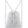 Jubonexis Zaino in tela con coulisse a pois neri con fiocco bianco ad acquerello leggero borsa da palestra per uomo donna