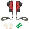 Generic Arboricoltori per arrampicata su alberi, kit per tagliare alberi, osservazione caccia, raccolta frutta, sopravvivenza nella giungla, punte regolabili con scarpe e stivali a pedale in acciaio