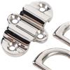KIMISS Connettore Tipo D per Barca Gancio Ad Anello Doppio in Acciaio Inossidabile 316 Design a Piastra Fissa con Forte Carico per Yacht Marino Ponte Kayak RV Cargo Tie Down