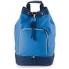 ATELIER DEL RICAMO Sacca con Chiusura a Strozzo 37 x 55 x 26 cm - Blu Royal/Blu Navy