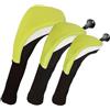 Generisch Set di 3 protezioni per mazze da golf, set di 3 protezioni in rete, collo lungo, coperture per racchette in ferro, per giochi torneo, viaggi e allenamento all'aperto