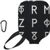 CNTDBU Custodia per pagaia con simbolo delle rune, in neoprene, con tasca in rete, moschettone per borsa da palestra