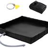 Generico Base Doccia Portatile,Vasca da Bagno Leggera in PVC 104x104x13 cm - Base Acqua per Box Doccia con Tubo di Scarico,per Spiaggia Bagno Interno Esterno Viaggio Campeggio Trekking