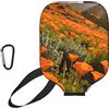CNTDBU Poppy Fields - Custodia per pagaia in neoprene con tasca a rete, moschettone per borsa da palestra