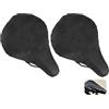 leruiyezs 2 Pezzi Coprisella Bici Universale,100% Impermeabile,Nero,Protezione Pioggia,per Biciclette Strada,Mountain Bike,Trekking,Leggero,Adatto a Ogni Tipo di Sella,Copri Sella Bici