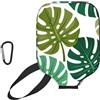 CNTDBU Custodia per pagaia con foglie tropicali, in neoprene, con tasca in rete, moschettone per borsa da palestra
