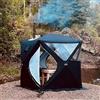 VUNHEX Combinazione Di Tenda Isolante Per Pesca Sul Ghiaccio E Tenda Sauna Per Esterni Per 3-5 Persone, Riparo Invernale Termico Portatile A 3 Strati Termoisolante E Antiven-to Per Campeggio