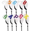 Aqvjd Copritesta da golf a tema numerato Durabilità Poliestere Golf Club Head Protector Peso leggero per famiglie Golf Outings Driver Head Cover