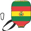 CNTDBU Custodia in neoprene con bandiera della Bolivia, con tasca in rete, moschettone per borsa da palestra