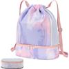 Générique Borsa da nuoto impermeabile - Tote per piscina con scomparti - Borsa da nuoto con coulisse scorrevole, per la spiaggia, la palestra, i viaggi, il campeggio, l'allenamento, lo sport, i viaggi