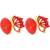 Chrees Slider Zoomball, gioco per il fitness, per migliorare la forza del nucleo, con maniglie per il comfort, gioco all'aperto, rosso