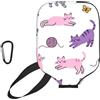CNTDBU Custodia per pagaia in neoprene con tasca in rete, moschettone per borsa da palestra con gattino carino