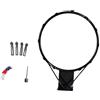 PETSOLA Cerchio da Basket con Supporto per Tabellone, Cerchio di Ricambio, Cerchio a Sgancio Rapido, Canestro Portatile Resistente per Interni Ed Esterni, Can, con Rete, 45 cm