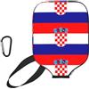 CNTDBU Custodia per pagaia con bandiera della Repubblica di Croazia, in neoprene, con tasca in rete, moschettone per borsa da palestra