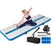 COSTWAY Tappeto Ginnastica Artistica da Casa, Materasso Ginnastica in PVC con Pompa ad Aria e Borsa, Tappetino Gonfiabile per Yoga, Fitness e Allenamento, 297 x 98 x 11 cm (Verde)