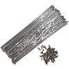 LAUANY 40 raggi in acciaio inox per biciclette, 13 G, 2,2 mm, lunghezza 151-250 mm, per bici pieghevoli e mountain bike, con nipplo incluso (2,2 x 210 mm)