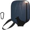 CNTDBU Rain Night Wolf - Custodia in neoprene con tasca a rete, moschettone per borsa da palestra