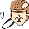 CNTDBU Custodia per tazza da caffè da viaggio con pagaia in neoprene con tasca a rete, moschettone per borsa da palestra