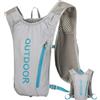 Nuyhgtr Hydration Pack Backpack, Running Water Vest with 5L Capacity, Reflective Safety Strips, Lightweight Hydration Gear for Hiking, Trail Running, Cycling, Outdoor Fitness, Green, Arancione, Nero, Grigio