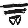 SunsoilGiant 4 Pezzi Cintura Sled Pulling Straps Cintura Allenamento Pesato Imbracatura Regolabile Cintura Resistenza Poliestere Adatta per Allenamento Sprint