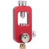 Chrees Adattatore per serbatoio ARA in alluminio aeronautico, stampa 40 MPa, adattatore per serbatoio da 8 mm per cilindro da 0,5 L 1 l, robusto e compatto con manopola a spirale (rosso)