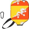 CNTDBU Custodia per pagaia con bandiera del Regno del Bhutan, in neoprene, con tasca in rete, moschettone per borsa da palestra