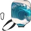 CNTDBU Custodia per pagaia da pickleball in neoprene con tasca a rete, moschettone per borsa da palestra, motivo cartone animato, blu marino