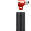 KLdcfhDR Gonfiatore for Bici CO2 2 in 1, Mini Pompa Portatile in Lega di Alluminio CNC con Manicotto di Protezione antigelo for valvole Presta e Schrader(Black)