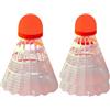Generico in Nylon Fosfosforescente - Badminton Luminoso al Buio | con Luce Integrata | 3 Pezzi, Antivento e Resistente, Testa in Schiuma, Adatto per Uso Notturno Giardino Spiaggia Prato Famiglia