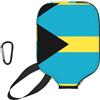 CNTDBU Custodia in neoprene con bandiera delle Bahamas, con tasca in rete, moschettone per borsa da palestra