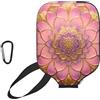 CNTDBU Custodia per pagaia in neoprene con tasca a rete e moschettone per borsa da palestra con motivo a fiori mandala, con cerchio