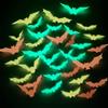 Sinekong 36 Pezzi Halloween 3D Pipistrelli Adesivi, PVC Pipistrello Luminoso Adesivo Murali Riutilizzabile Halloween Adesivi per Decorazioni Murali di Halloween Soggiorno Camera da Letto Decorazione