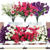 Huiguli 9 Mazzi Fiori Finti da Esterno, Fiori Artificiali Plastica Resistente ai Raggi UV, Piante Finte da Esterno per Balconi, Terrazze, Portico, Giardino Sospeso Interni Decorazione (3 Colori)