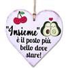 CARISPIBET Insieme | cartello decorativo per la casa cartelli decorativi romantici segni regalo per le coppie 12 x 12 cm