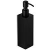 Ambrosya - Dispenser di Sapone a Colonna in Acciaio Inossidabile Nero - Porta-Sapone Supporto per il Bagno (Acciaio Inossidabile (Nero), Angolare)