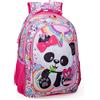 Julian Ross Zaino Scuola Ergonomico 43x33x15 cm - Multitasche, Leggero, Traspirante - Ideale per Bambine e Ragazze - Schienale e Spallacci Imbottiti - Pandacorno