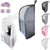 Generic Borsa da toilette in piedi, borsa da toilette portatile leggera da viaggio con multi-scomparti, borsa per il trucco in piedi da appendere, in rete EVA, senza polvere, con cerniera, per casa e vacanze