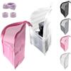 Generic Borsa da toilette in piedi, borsa da toilette portatile leggera da viaggio con multi-scomparti, borsa per il trucco in piedi da appendere, in rete EVA, senza polvere, con cerniera, per casa e vacanze