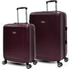Unik Revolution Set di Valigie Rigide Espandibili in ABS - 4 Ruote Doppie 360°, Chiusura a 3 Cifre, Leggere e Resistenti - Trolley da Viaggio (Bordeaux, Set Valigie (2 Pezzi))