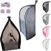 Generic Borsa da toilette in piedi, borsa da toilette portatile leggera da viaggio con multi-scomparti, borsa per il trucco in piedi da appendere, in rete EVA, senza polvere, con cerniera, per casa e vacanze