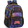 Julian Ross Gamer Controller Zaino Scuola Elementare per Bambini, Ergonomico con Schienale Imbottito e Rinforzato, Spallacci Imbottiti, 3 Scomparti, Fodera Interna, Manico, 33x15x43h