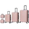 CELIMS - Set Valigie 5 Pezzi - Valigia Grande 23 kg + Valigia Media + Valigie Bagaglio a Mano + 2x Beauty Case da Viaggio - Oro Rosa