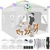 COBIZI Gazebo 3x3 Pop Up Gazebo Pieghevole Impermeabile UV50+ Tenda per Giardino/Feste/Campeggio/Festival/Birra/Picnic/Matrimonio, Bianco