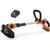 VILLAGER BC 2320 - Tagliaerba a batteria da 18 V, batteria da 2 Ah e caricatore da 2,4 A, larghezza di taglio 230 mm, testa rotante, protezione per piante, manico telescopico, peso leggero 3,72 kg