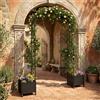 Garvee Arco da Giardino con Fioriera e Ruote, Altezza 2,4m, Traliccio per Piante Rampicanti, Rose e Gelsomino, Pergolato in PP Resistente alle Intemperie, Supporto per Giardino e Balcone, 120 x 40 cm